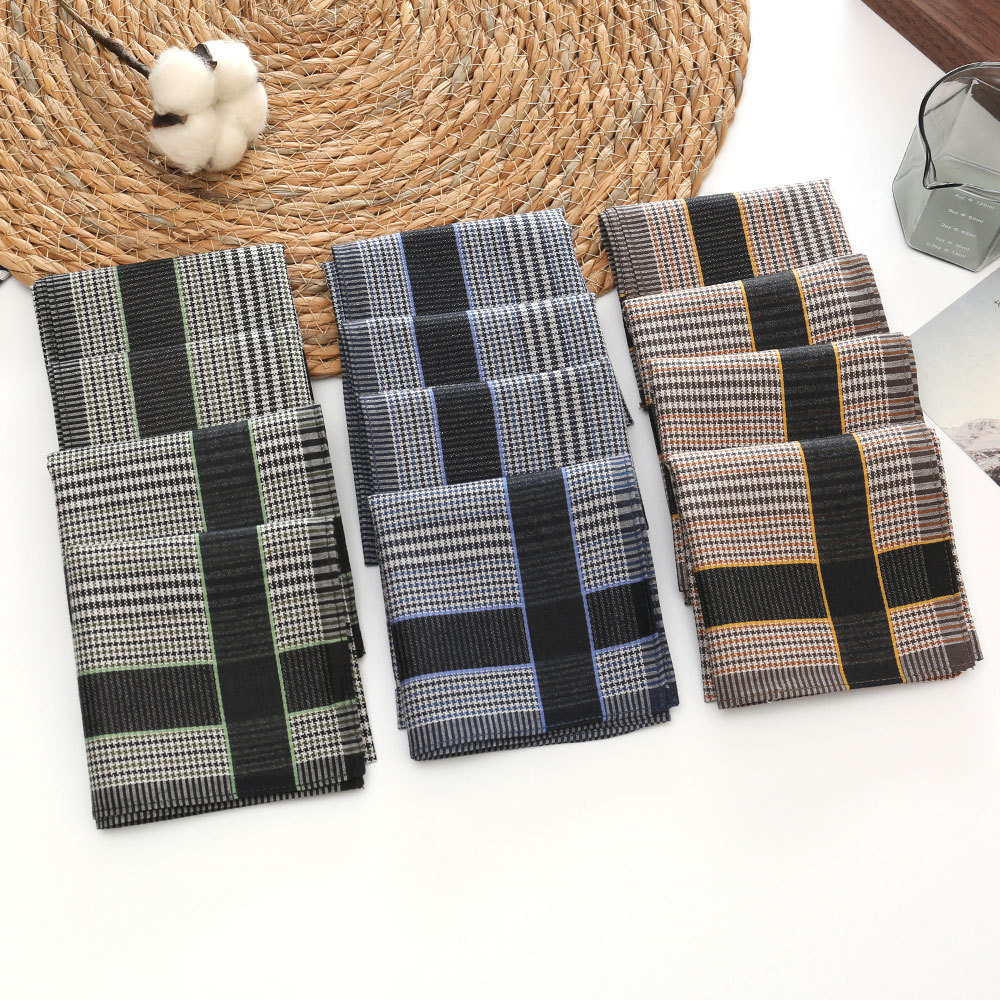Handkerchief Cotton Men - 3/6/12 adet erkek saf pamuklu mendil