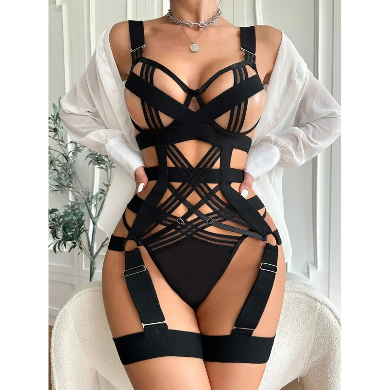 Silk Tie Striped - Bikini Moda Seksi Vahşi Lokomotif Askı