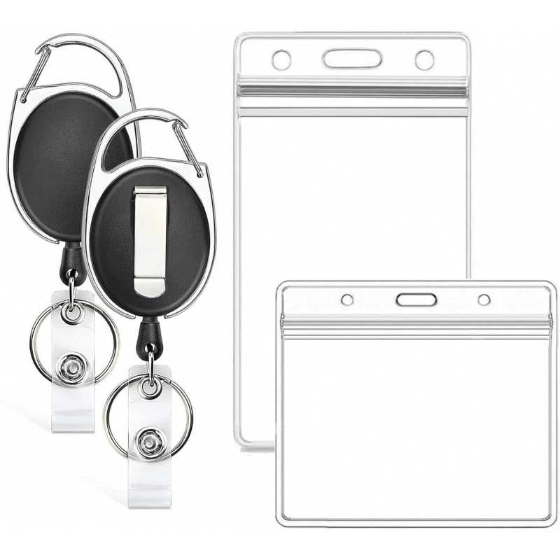 Lanyard Badge Holder - 2'li Paket Kopmalı Kordonlu Kimlik Kartı