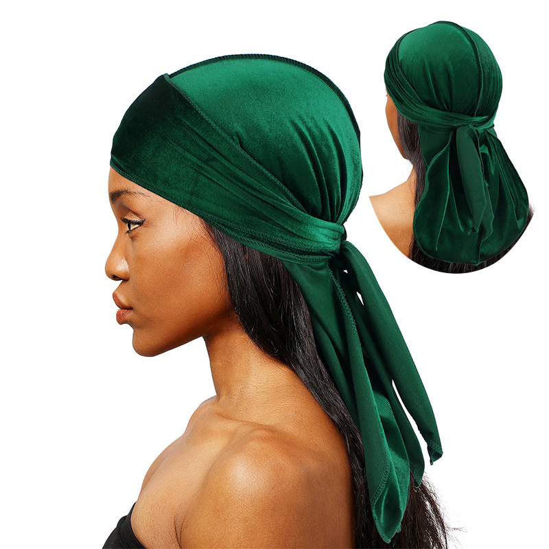 Bandana Doo Rag - Unisex erkekler kadınlar kadife Durags Bandana