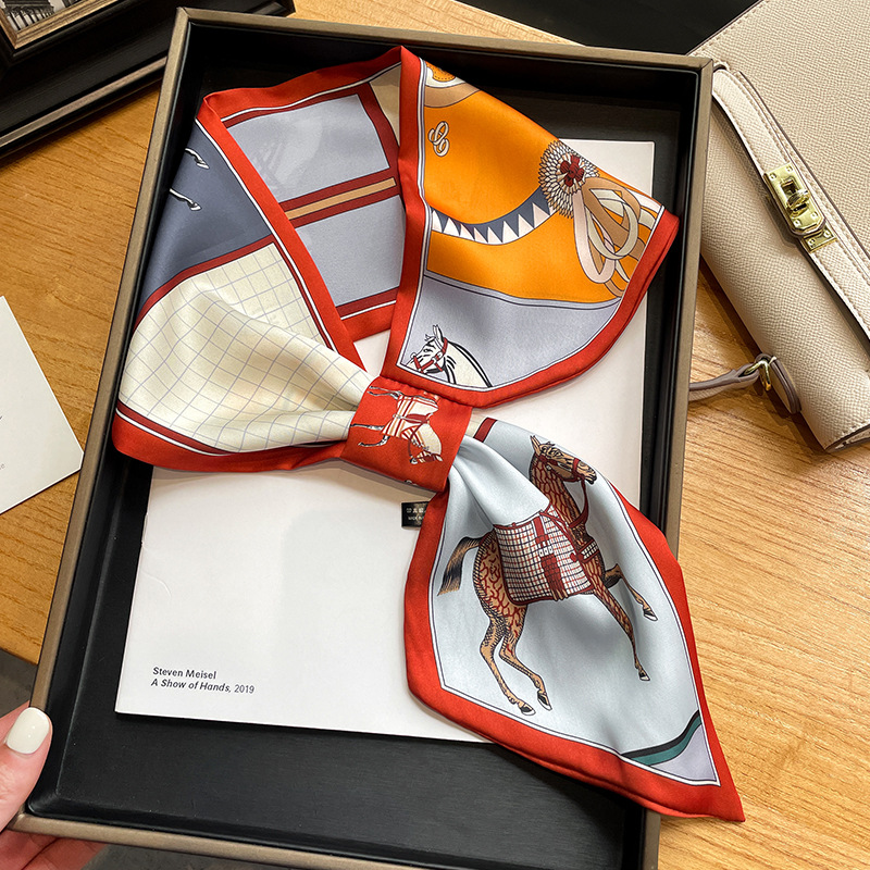 Silk Tie Striped - Lüks İlkbahar Yaz Kulak ipek eşarp