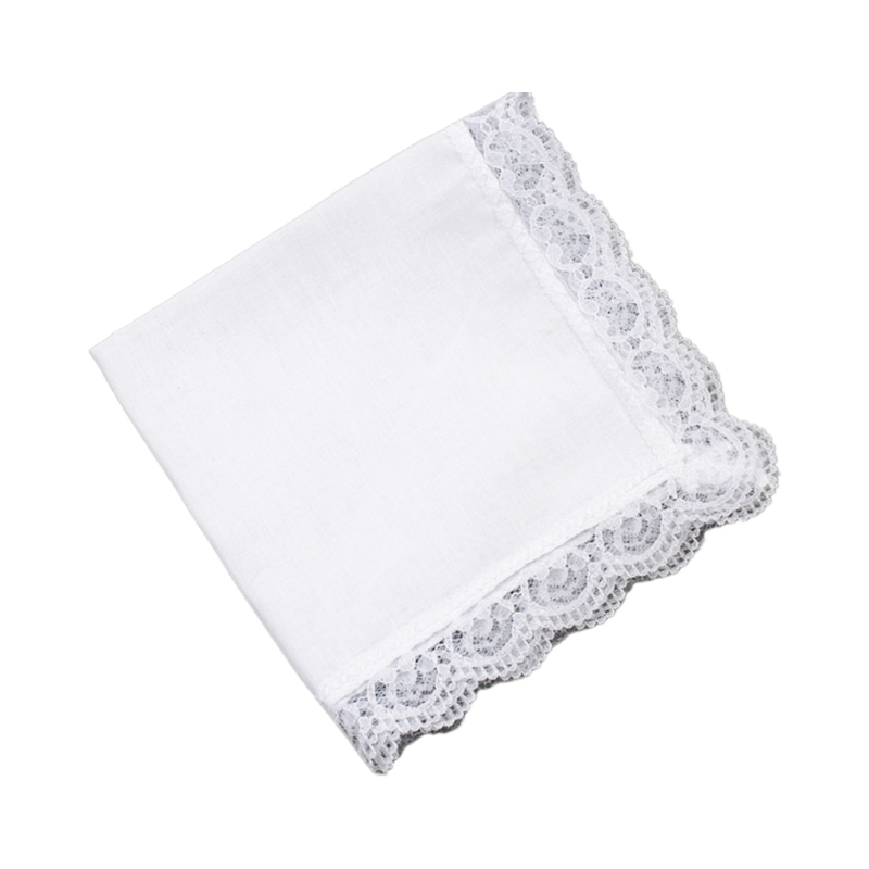 Handkerchief Cotton Men - D0UB Hafif Beyaz Mendil Pamuk Dantel