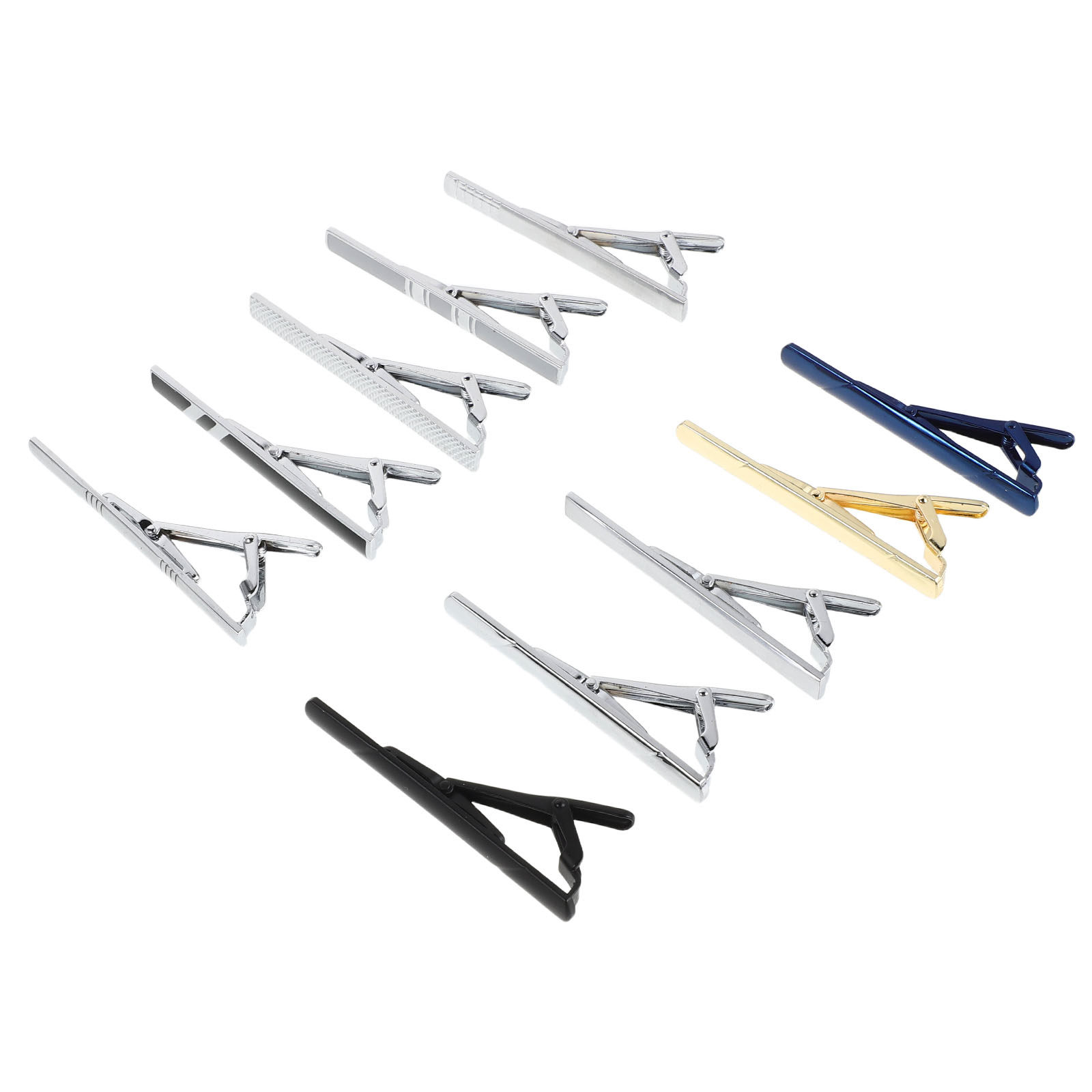 Tie Bar Set Gift - 10 Adet Kravat Klipsi Seti Zarif