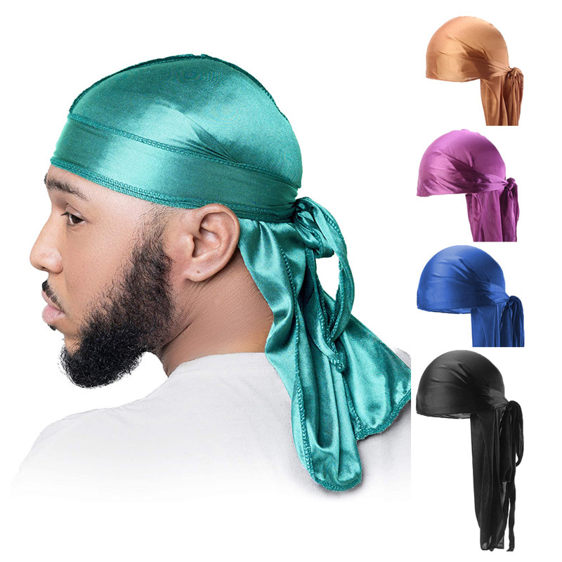 Bandana Doo Rag - 5 adet yeni ipek Durag Bandana