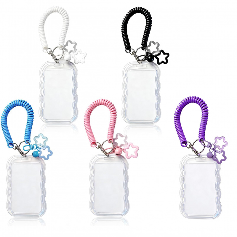 Lanyard Badge Holder - Benzersiz dalgalı kenarlı kimlik kartı tutucusu