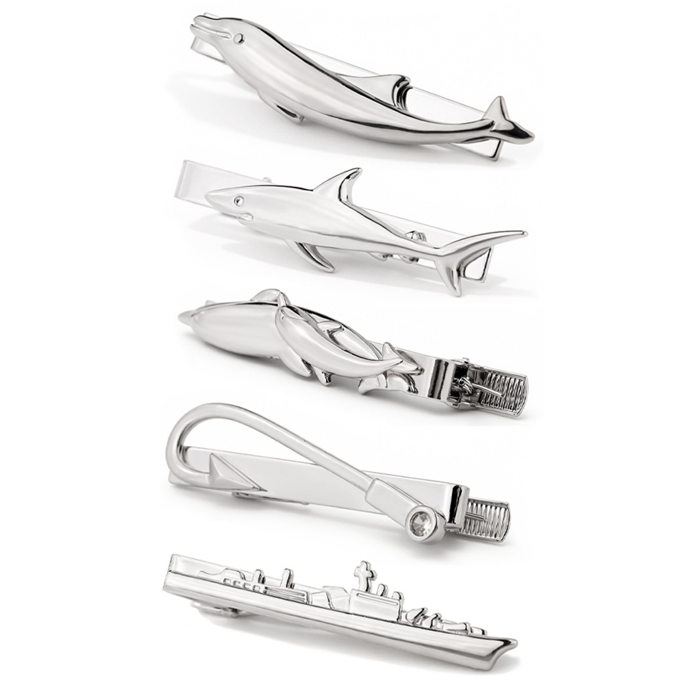 Tie Clip Silver - Yaratıcı Deniz Hayvanı Kravat Klipsi Erkek