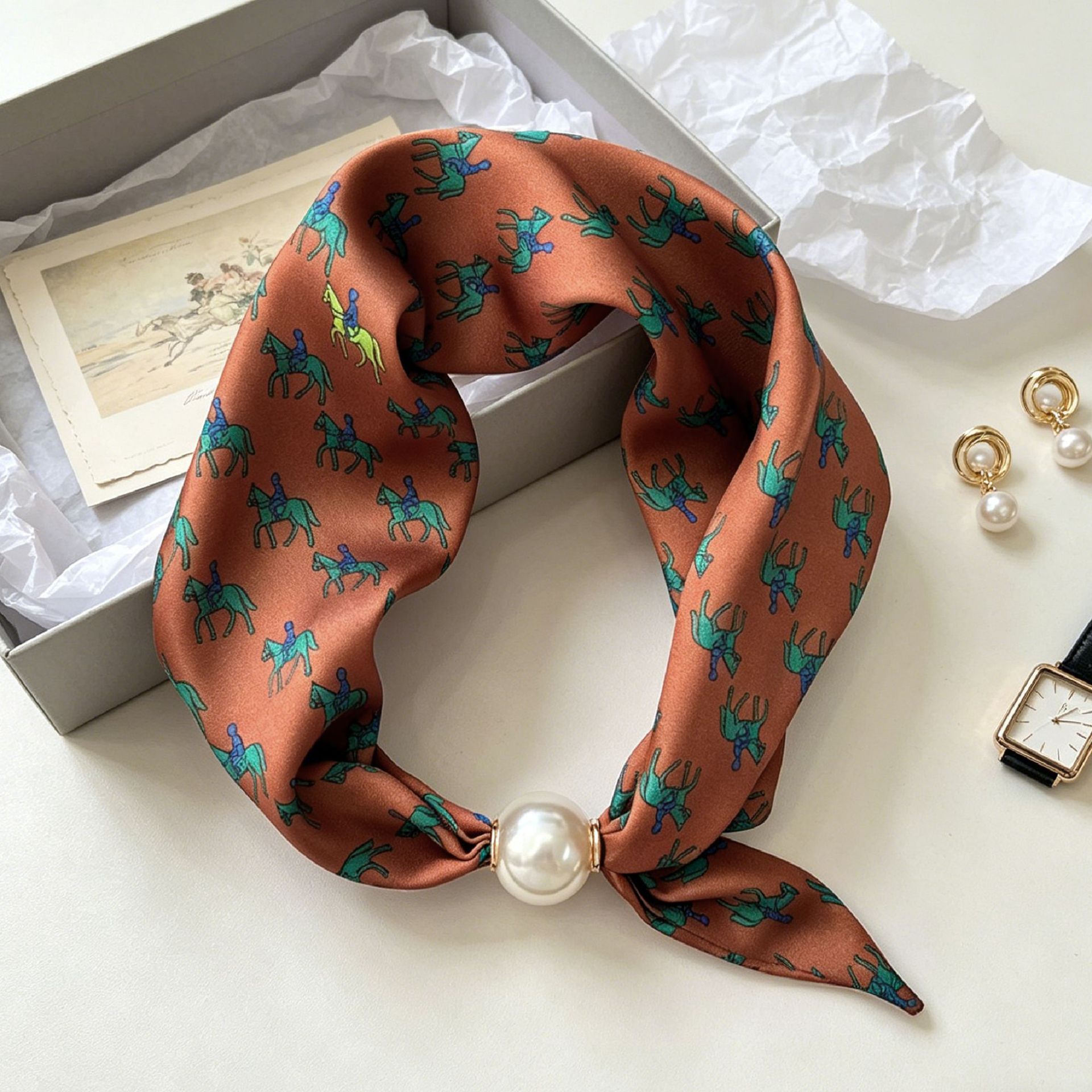 Lüks Şövalye Inci Manyetik Eşa - Ascot Neck Scarf incelemesi ve fiyatı
