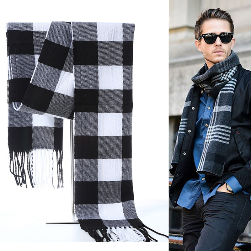 Kış erkekler eşarp ekose şerit - Muffler Men Wool incelemesi ve fiyatı