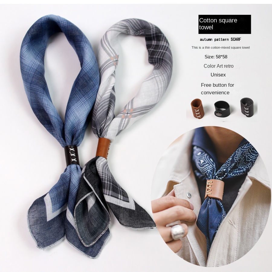 Düğmeleri ile erkek kare eşarp - Ascot Neck Scarf incelemesi ve fiyatı