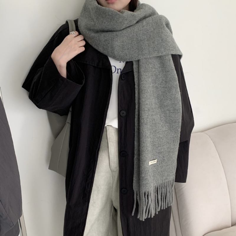 Kore Versiyonu Şık Düz Püsküll - Muffler Men Wool incelemesi ve fiyatı