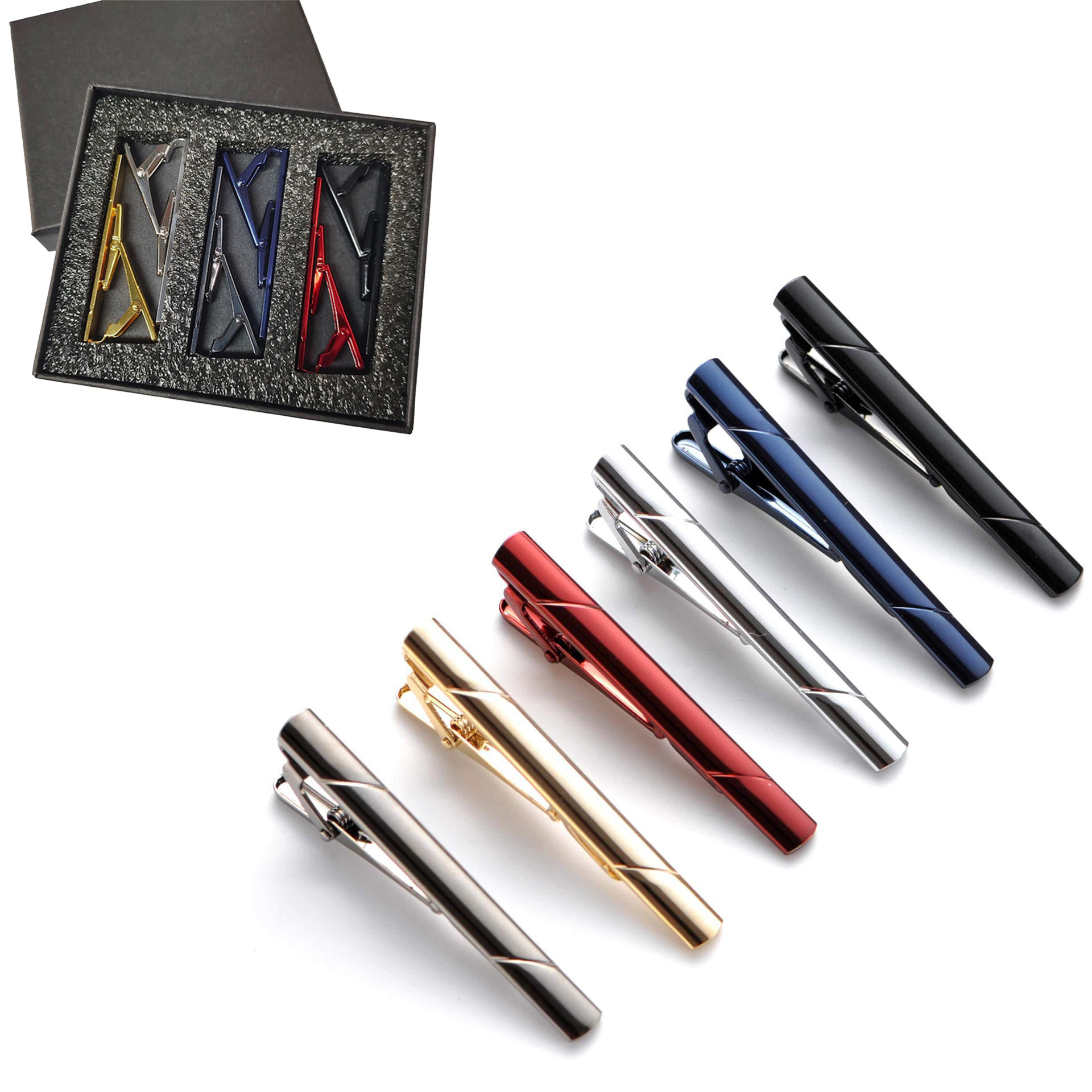 Metal Kravat İğneleri 1/4/6 Ad - Tie Bar Set Gift incelemesi ve fiyatı