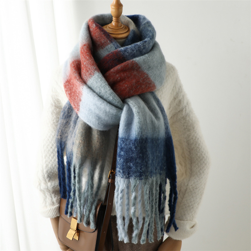 Yeni Sonbahar Kış Izgara Desen - Muffler Men Wool incelemesi ve fiyatı